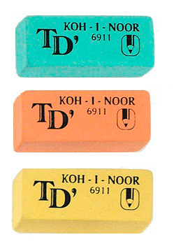 Ластик Koh-I-Noor Toison D`or 6911 6911020005KD прямоугольный 49х21х16мм каучук двусторонний