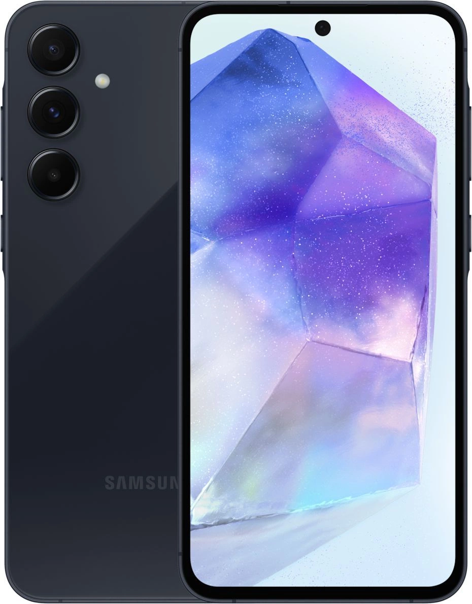 Смартфон Samsung SM-A556E Galaxy A55 5G 256Gb 8Gb темно-синий моноблок 3G 4G 2Sim 6.6" 1080x2340 Android 14 50Mpix 802.11 a/b/g/n/ac/ax NFC GPS GSM900/1800 GSM1900 TouchSc Protect microSD max1024Gb