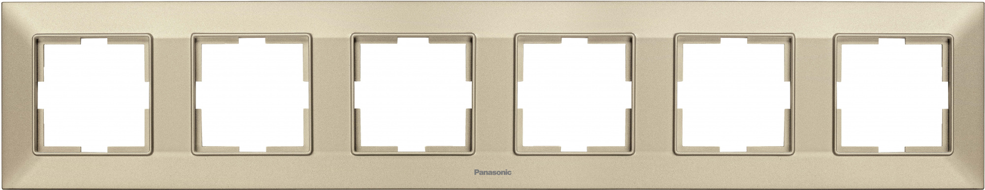 Рамка Panasonic Arkedia Slim WNTF08062BR-RU 6x горизонтальный монтаж пластик бронзовый (упак.:1шт)