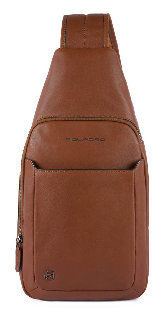 Рюкзак слинг Piquadro Black Square CA4827B3/CU светло-коричневый кожа