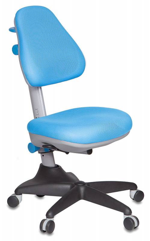 Кресло детское Бюрократ KD-2 светло-голубой TW-55 крестов. пластик
