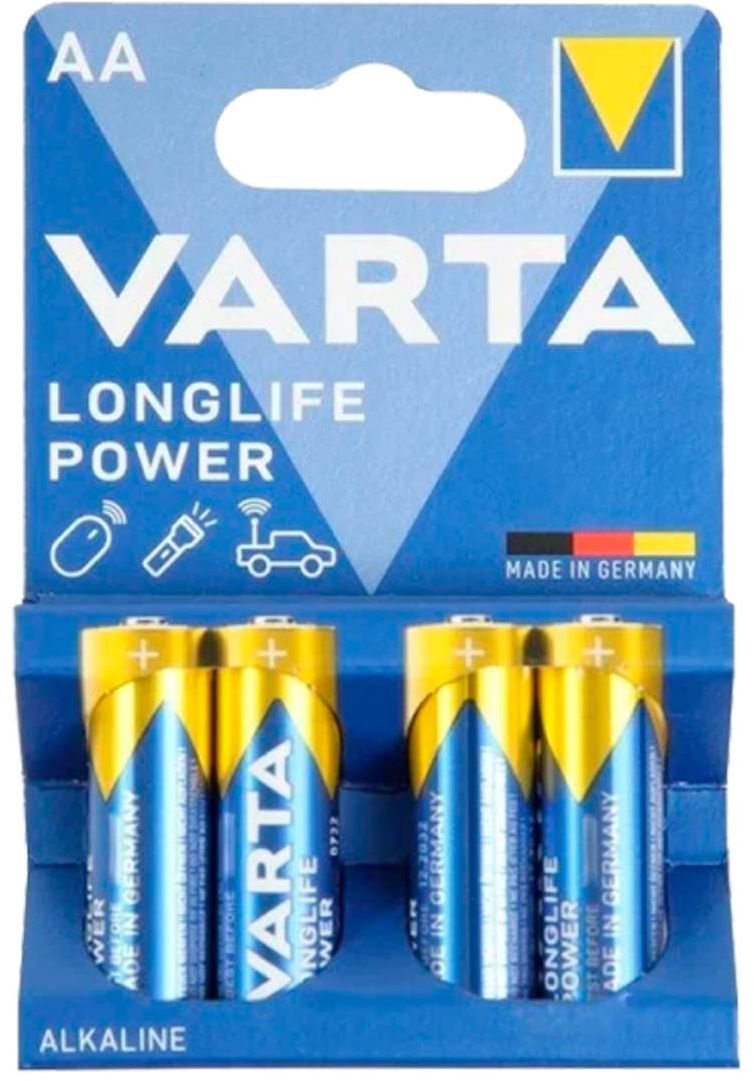Батарея Varta Longlife power High Energy LR6 BL4 Alkaline AA (4шт) блистер