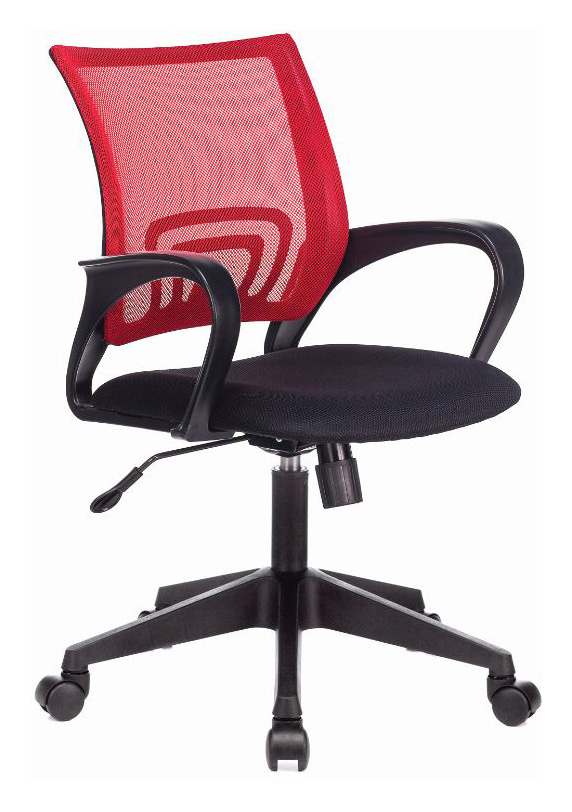 Кресло Бюрократ CH-695N красный TW-35N сиденье черный TW-11 сетка/ткань крестов. пластик