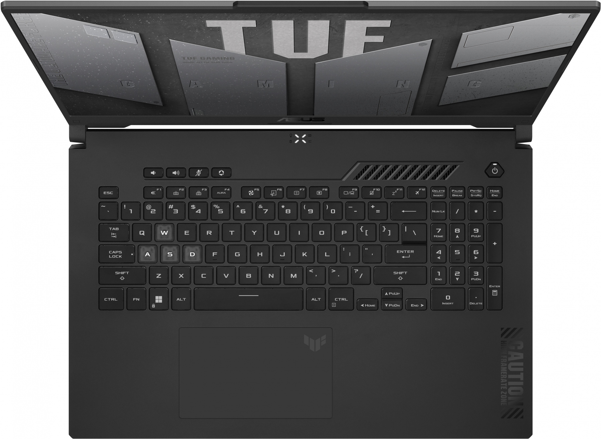 Ноутбук Asus TUF Gaming F17 FX707ZV4-HX055 Core i7 12700H 16Gb SSD1Tb NVIDIA GeForce RTX4060 8Gb 17.3" IPS FHD (1920x1080) noOS grey WiFi BT Cam (90NR0FB5-M003B0)