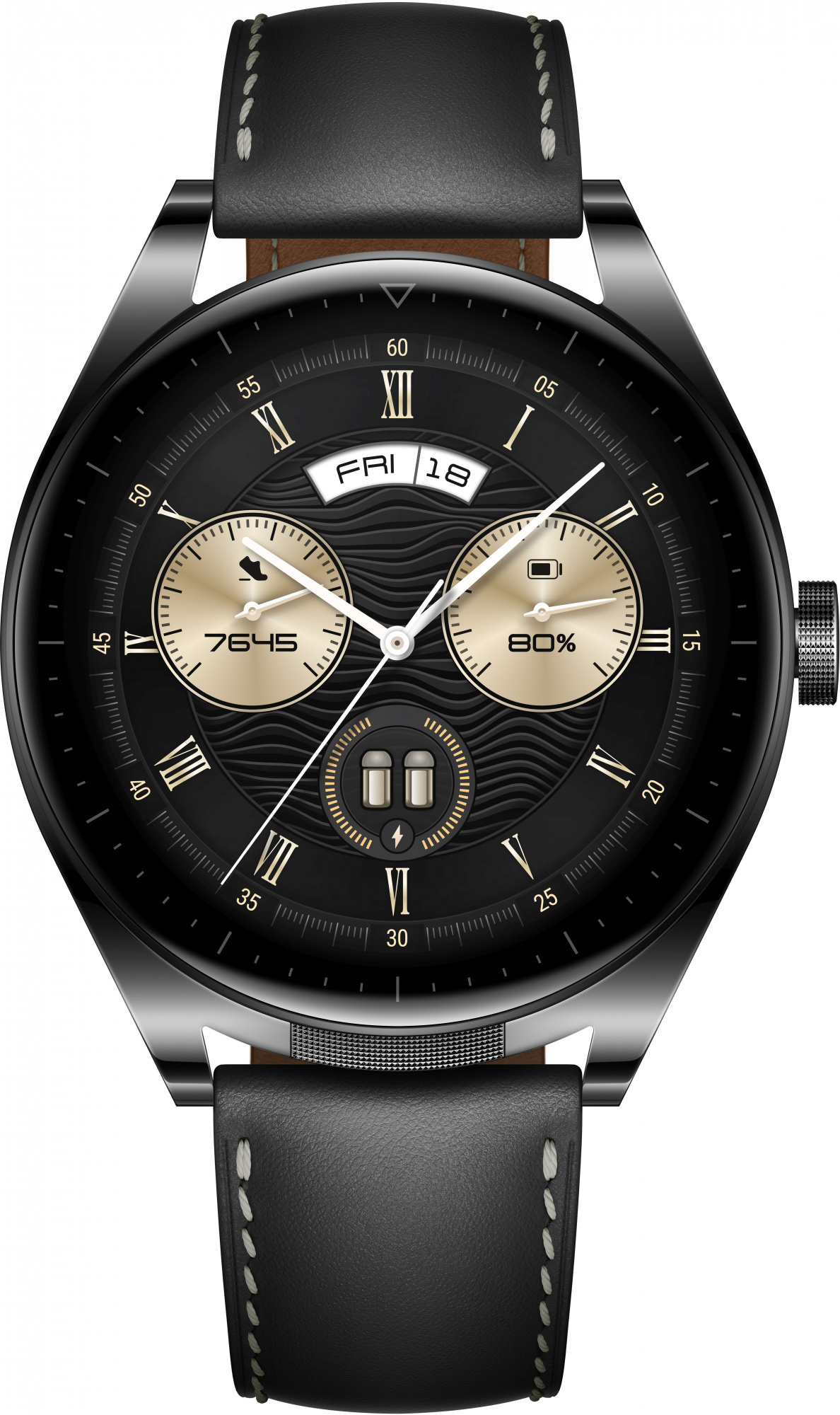 Смарт-часы Huawei Watch Buds Saga-B19T 46мм 1.43" AMOLED корп.черный рем.черный разм.брасл.:140-210мм (55029607)
