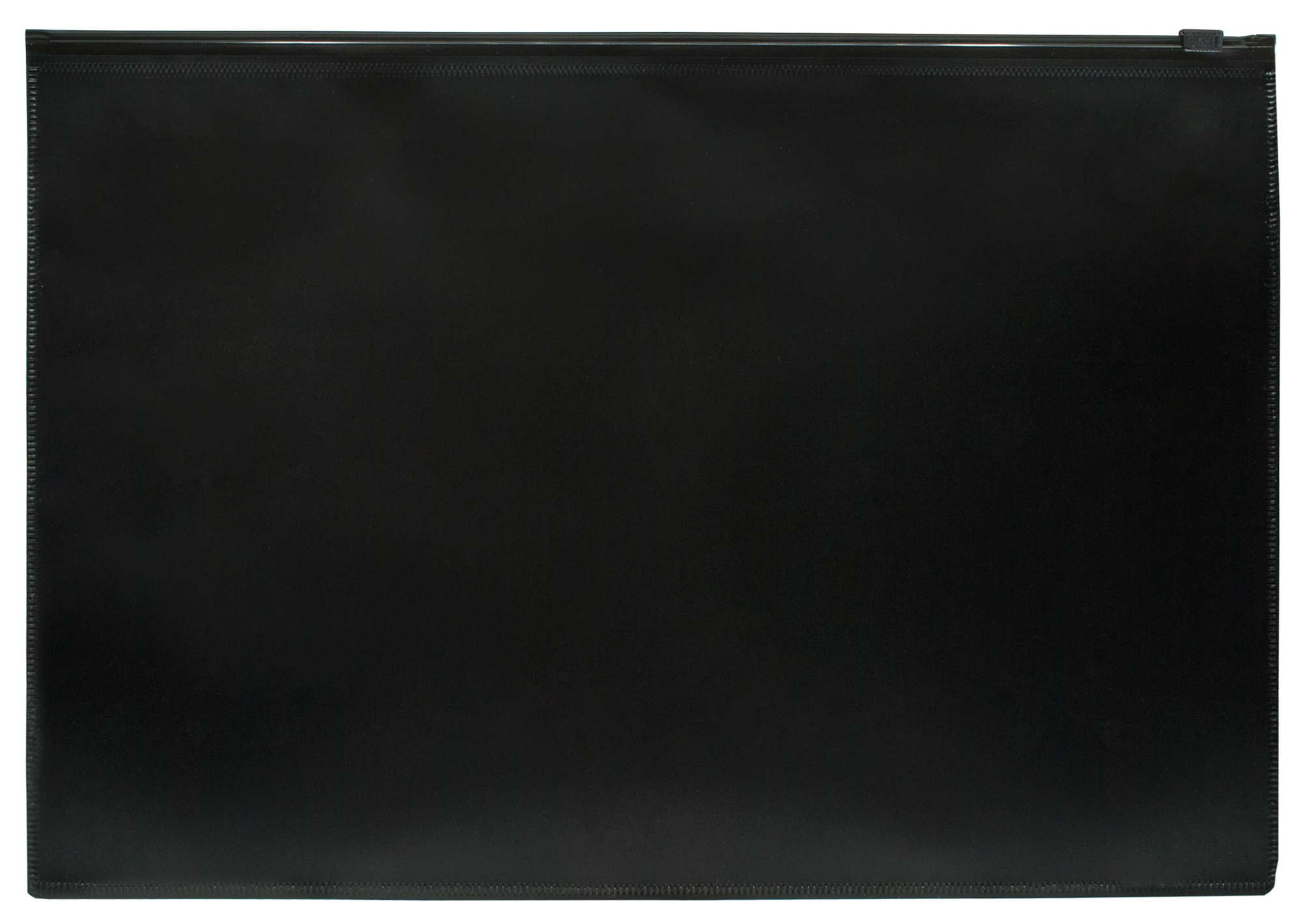 Папка на молнии ZIP Бюрократ -BPM4A2BLCK A4+ полипропилен 0.15мм черный цвет молнии черный