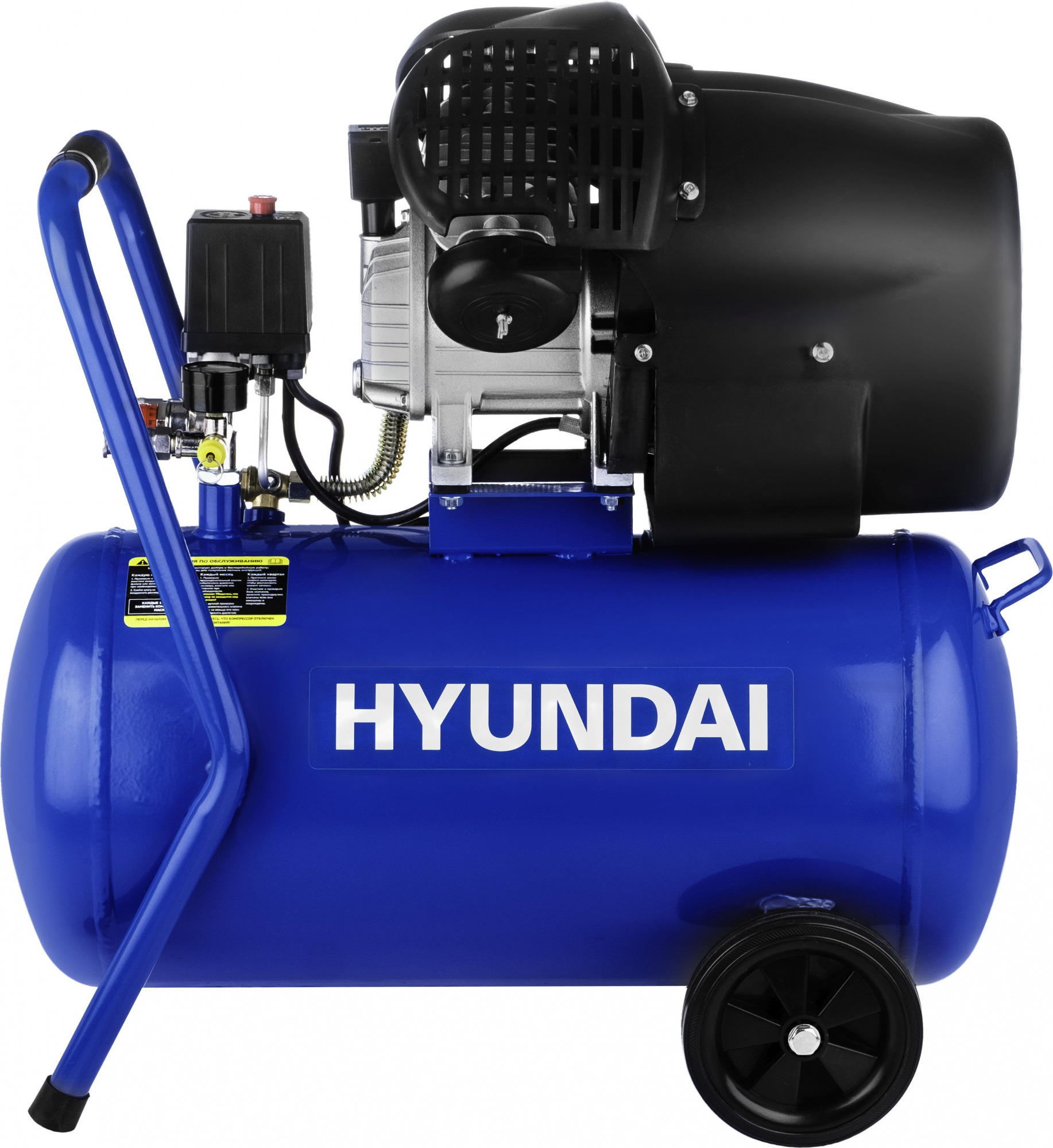 Компрессор поршневой Hyundai HYC 40100 масляный 400л/мин 100л 2200Вт