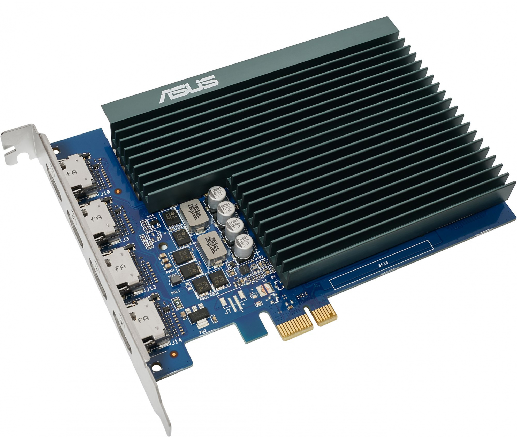 Видеокарта Asus PCI-E GT730-4H-SL-2GD5 NVIDIA GeForce GT 730 2Gb 64bit GDDR5 902/5010 HDMIx4 HDCP Ret