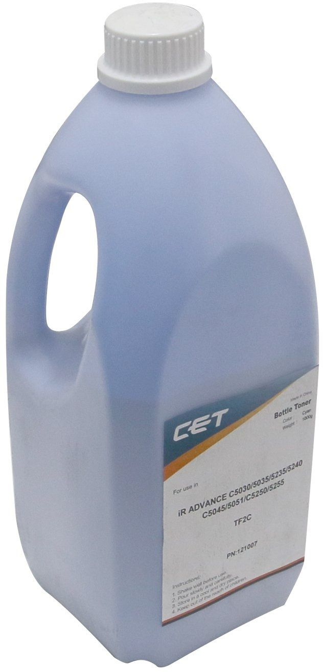 Тонер Cet TF2-C CET121007 голубой бутылка 1000гр. для принтера CANON iR ADVANCE C5051/C5030