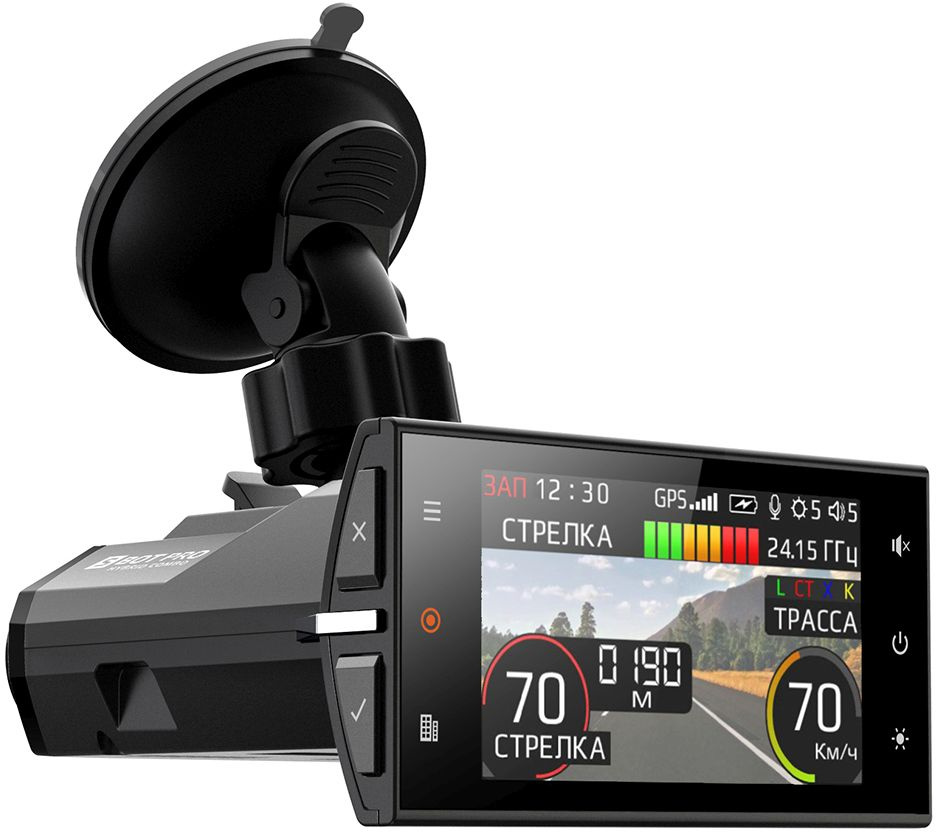 Видеорегистратор с радар-детектором Silverstone F1 Hybrid S-BOT-PRO GPS черный