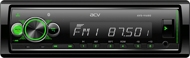 Автомагнитола ACV AVS-916BG 1DIN 4x50Вт (37610)