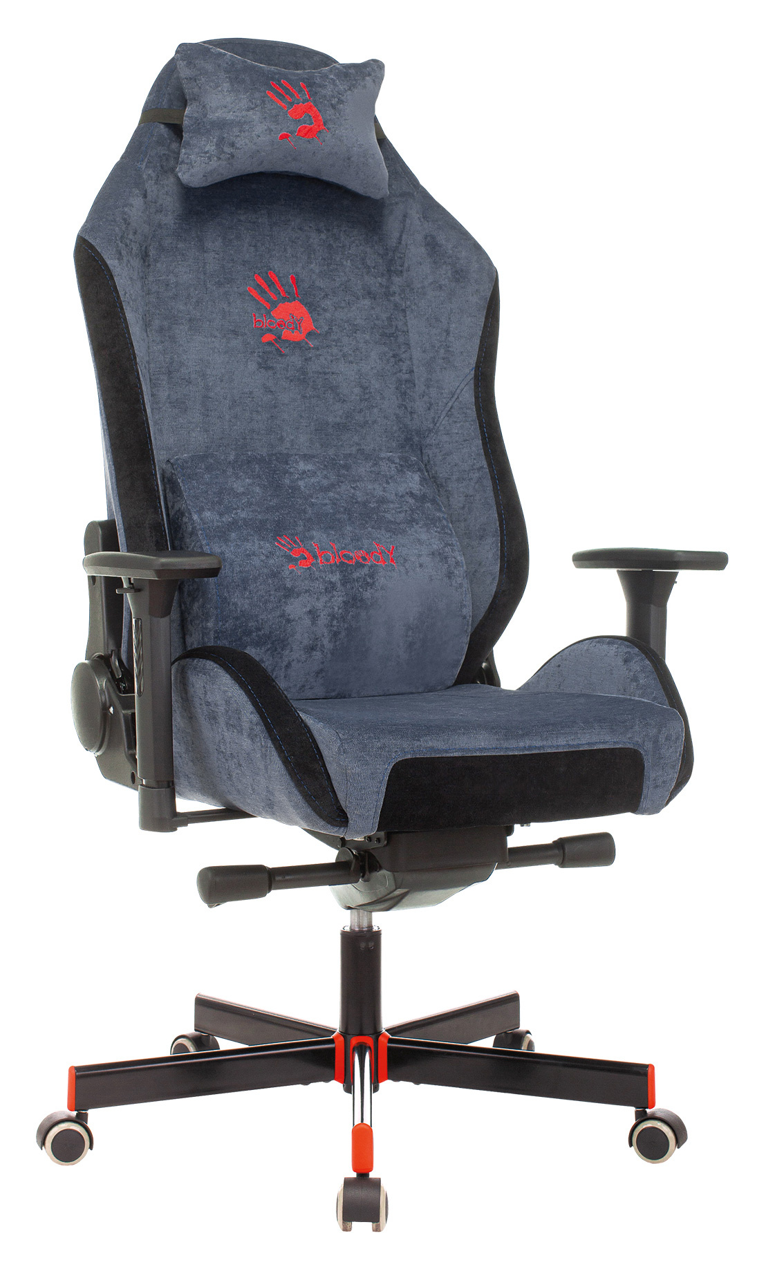 Кресло игровое A4Tech Bloody GC-470 синий с подголов. крестов. металл