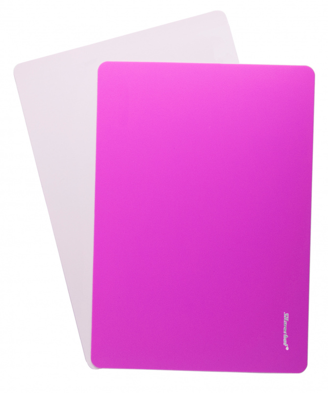 Доска для лепки Silwerhof 957013 Neon прямоугольная A4 пластик 1мм розовый