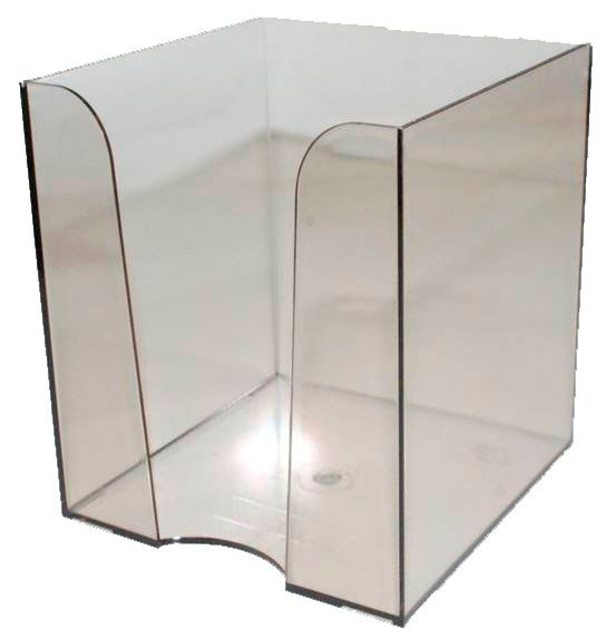 Подставка К90-90ПР для бумажного блока 90x90x90мм прозрачный пластик