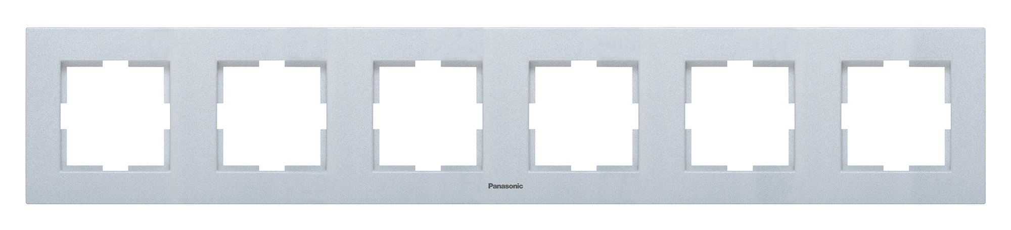 Рамка Panasonic Karre Plus WKTF08062SL-RU 6x горизонтальный монтаж пластик серебристый (упак.:1шт)