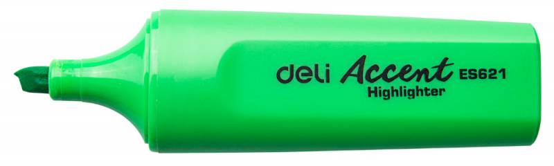 Текстовыделитель Deli Accent ES621GREEN Delight скошенный пиш. наконечник 1-5мм зеленый