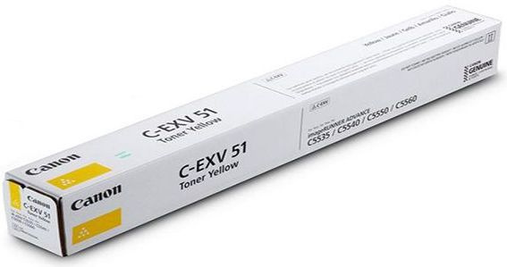 Тонер Canon C-EXV51Y 0484С002 желтый туба для копира iR-ADV C5535/5535i/5540i/5550i/5560ii