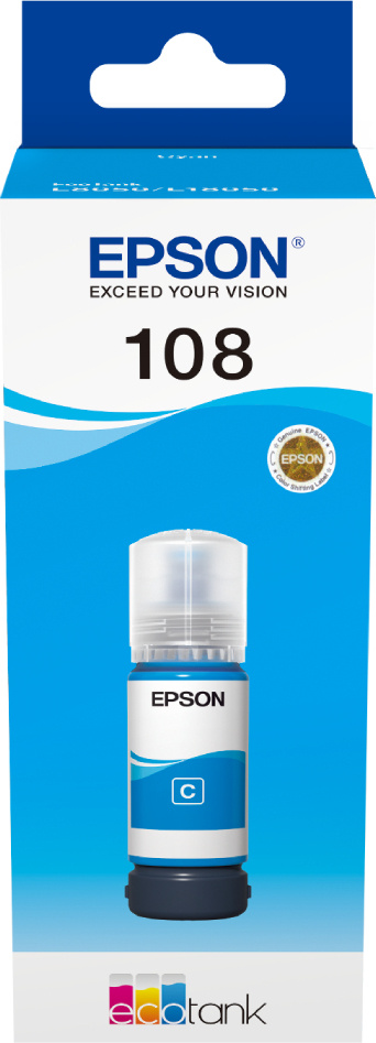 Чернила Epson 108 C13T09C24A голубой 70мл для Epson L8050/L18050