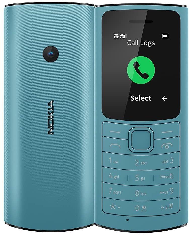 Мобильный телефон Nokia 110 4G DS 0.048 синий моноблок 3G 4G 2Sim 1.8" 120x160 Series 30+ 0.1Mpix GSM900/1800 MP3 FM microSD max32Gb