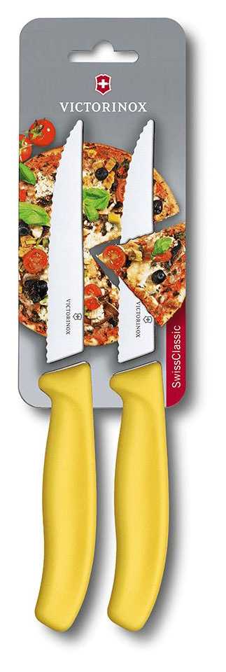 Набор ножей Victorinox Swiss Classic (6.7936.12L8B) для пиццы компл.:2шт желтый блистер