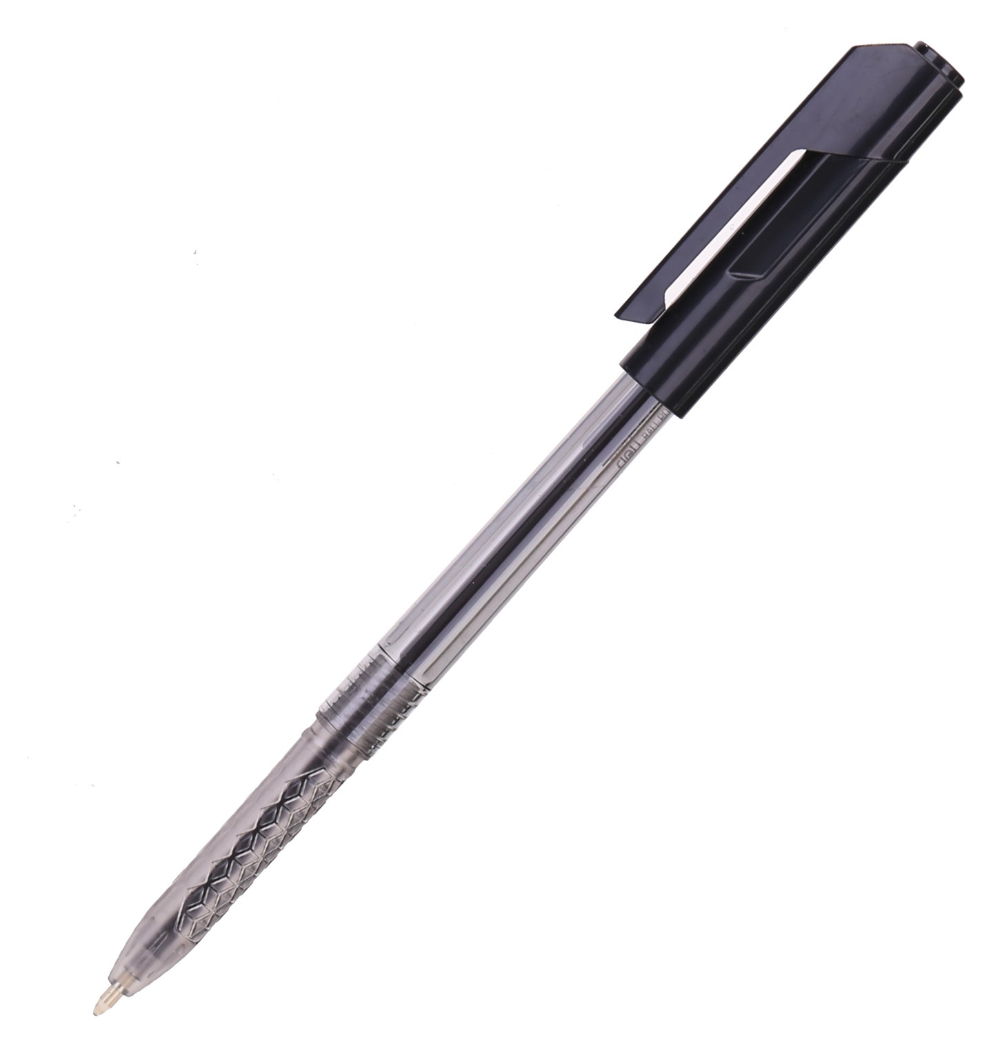 Ручка шариков. Deli Arrow EQ01120 прозрачный/черный d=1мм черн. черн.