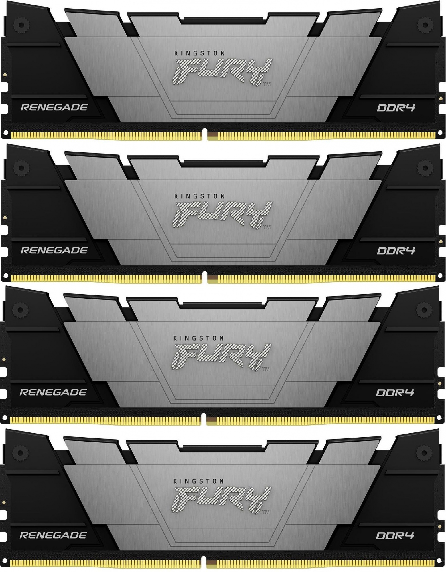 Память DDR4 4x32GB 3200MHz Kingston KF432C16RB2K4/128 Fury Renegade Black RTL Gaming PC4-25600 CL16 DIMM 288-pin 1.35В kit dual rank с радиатором Ret