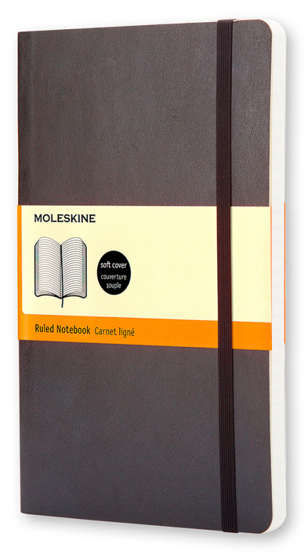Блокнот Moleskine CLASSIC SOFT QP611 Pocket 90x140мм 192стр. линейка мягкая обложка черный