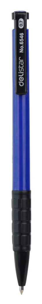 Ручка шариков. автоматическая Deli 6546blue ассорти d=0.7мм син. черн. резин. манжета