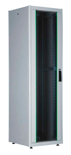 Шкаф серверный Lande DYNAmic Basic (LN-DB42U6060-LG-BAAA) напольный 42U 600x600мм пер.дв.стекл задн.дв.стал.лист направл.под закл.гайки 600кг серый 72кг 2010мм IP20 сталь