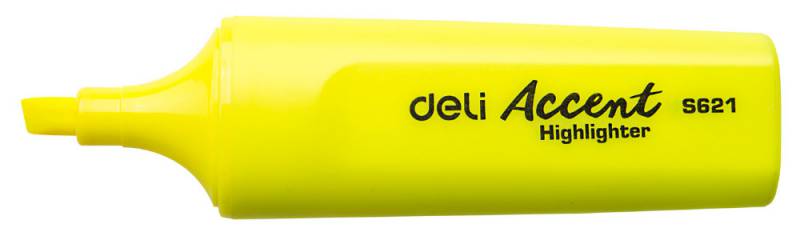Текстовыделитель Deli Accent ES621YELL Delight скошенный пиш. наконечник 1-5мм желтый
