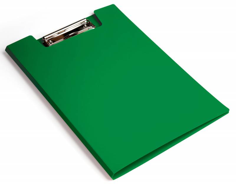 Папка клип-борд Бюрократ -PD602GRN A4 пластик 1.2мм зеленый с крышкой
