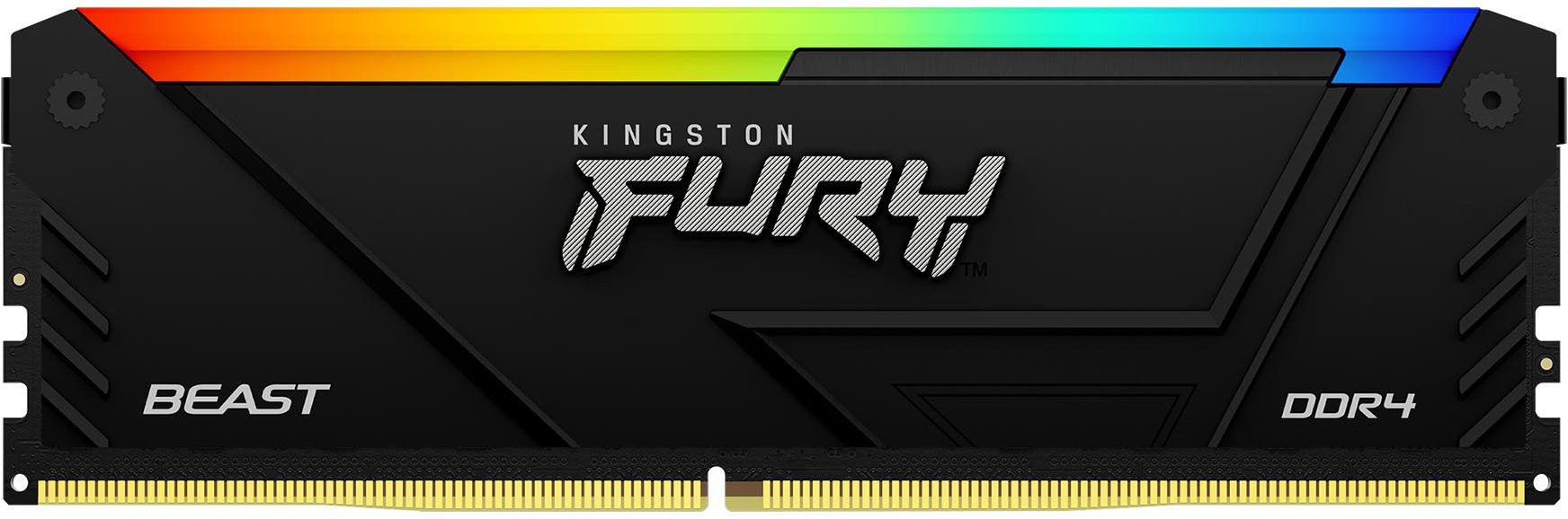 Память DDR4 8GB 3200MHz Kingston KF432C16BB2A/8 Fury Beast RTL Gaming PC4-25600 CL16 DIMM 288-pin 1.35В dual rank с радиатором Ret