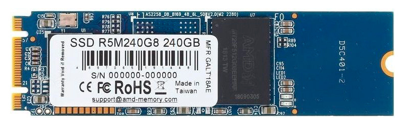 Накопитель SSD AMD SATA-III 240GB R5M240G8 Radeon M.2 2280