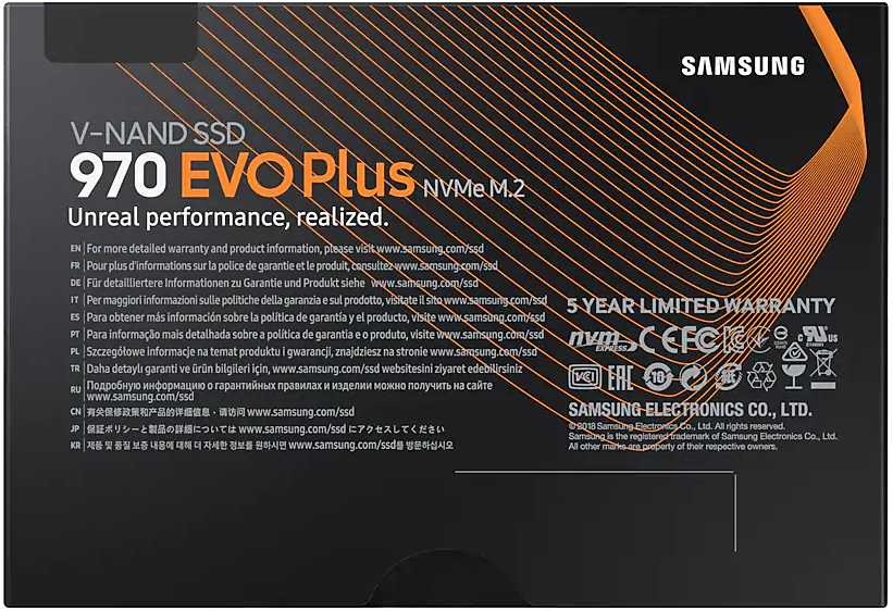Накопитель SSD Samsung PCIe 3.0 x4 500GB MZ-V7S500BW 970 EVO Plus M.2 2280