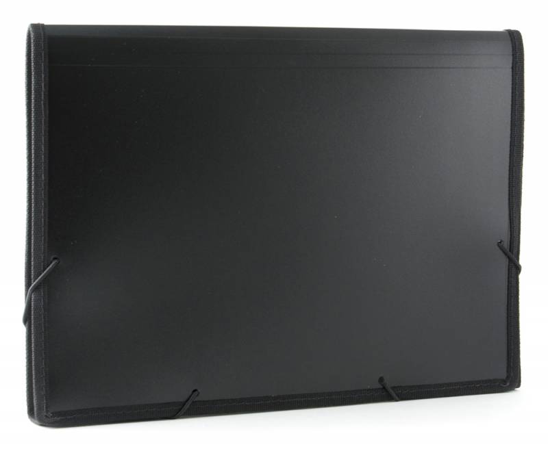 Портфель Бюрократ -BPR13LBLCK 13 отдел. A4 с окантовкой пластик 0.7мм черный