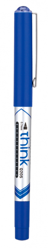 Ручка роллер Deli Think (EQ20530) синий d=0.7мм син. черн. стреловидный пиш. наконечник линия 0.55мм