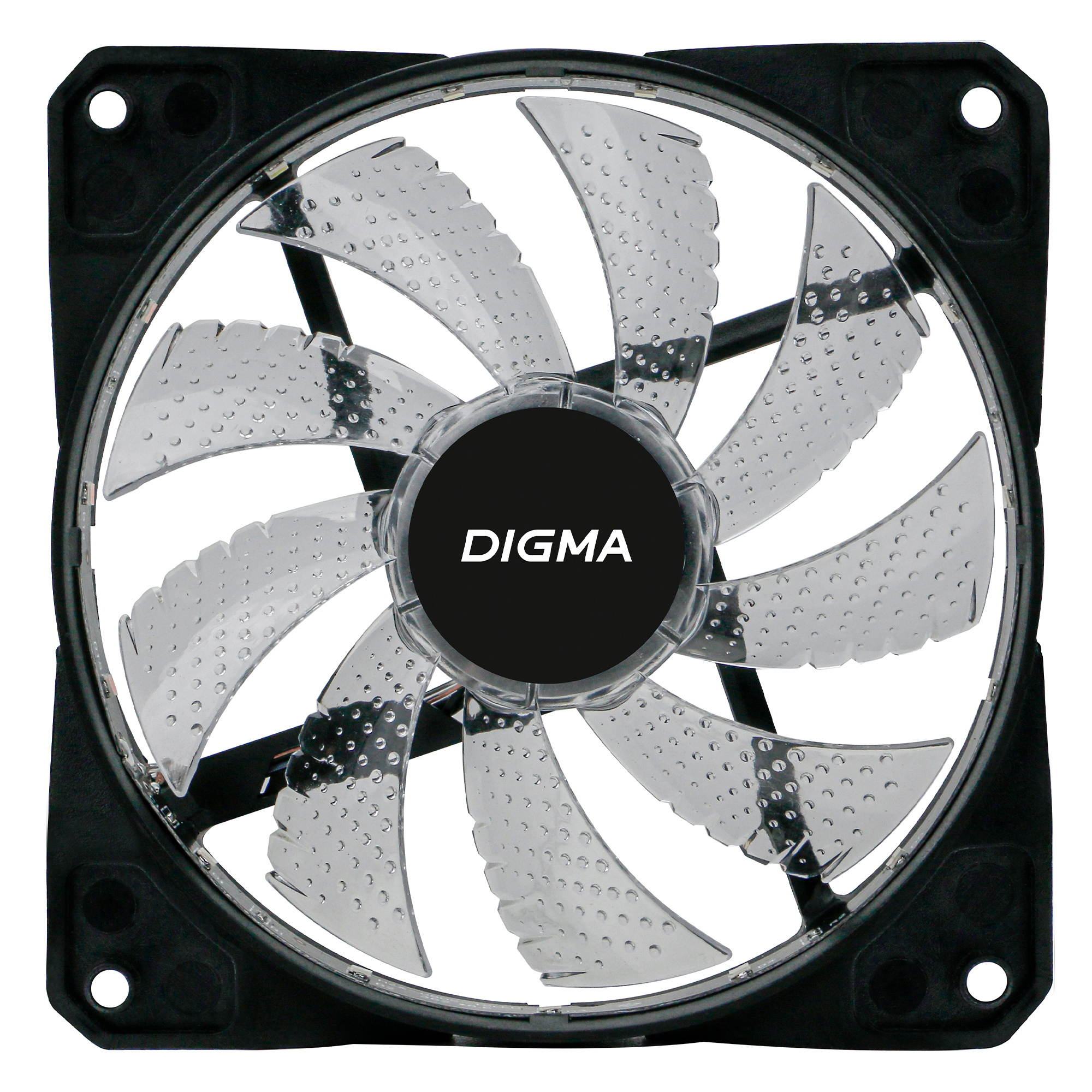 Вентилятор Digma DFAN-FRGB2 120x120x25mm черный 3-pin 4-pin (Molex)23dB 115gr Ret