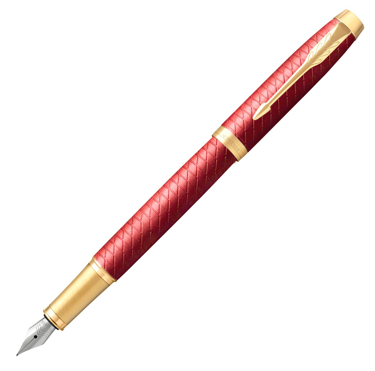 Ручка перьев. Parker IM Premium F318 (CW2143650) Red GT F сталь нержавеющая подар.кор.