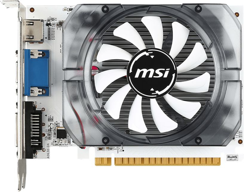 Видеокарта MSI PCI-E N730-2GD3V3 NVIDIA GeForce GT 730 2Gb 64bit GDDR3 902/1600 DVIx1 HDMIx1 CRTx1 HDCP Ret