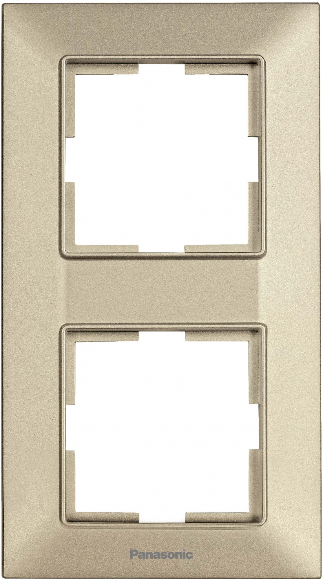 Рамка Panasonic Arkedia Slim WNTF08122BR-RU 2x вертикальный монтаж пластик бронзовый (упак.:1шт)