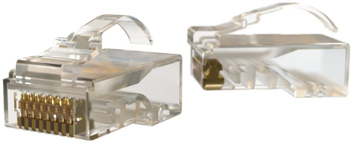 Коннектор Hyperline (PLEZ-8P8C-UA-C6-100) кат.6 RJ45 прозрачный (упак.:100шт)