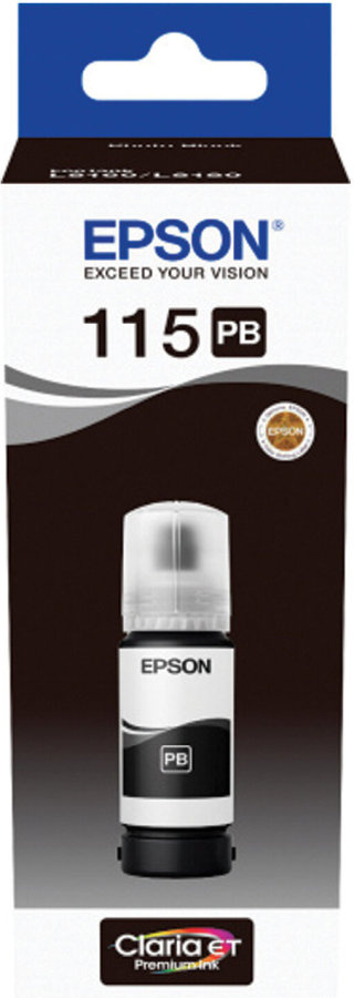 Чернила Epson 115 C13T07D14A черный фото 70мл для Epson L8160/8180