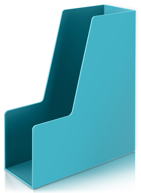 Лоток вертикальный Deli ENS022BLUE Nusign для бумаг A4 синий пластик