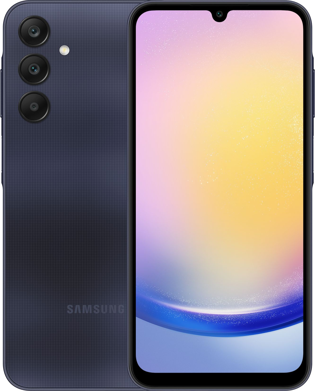 Смартфон Samsung SM-A256E Galaxy A25 128Gb 6Gb темно-синий моноблок 3G 4G 2Sim 6.5" 1080x2340 Android 14 50Mpix 802.11 a/b/g/n/ac NFC GPS GSM900/1800 GSM1900 TouchSc Micro SD max1024Gb