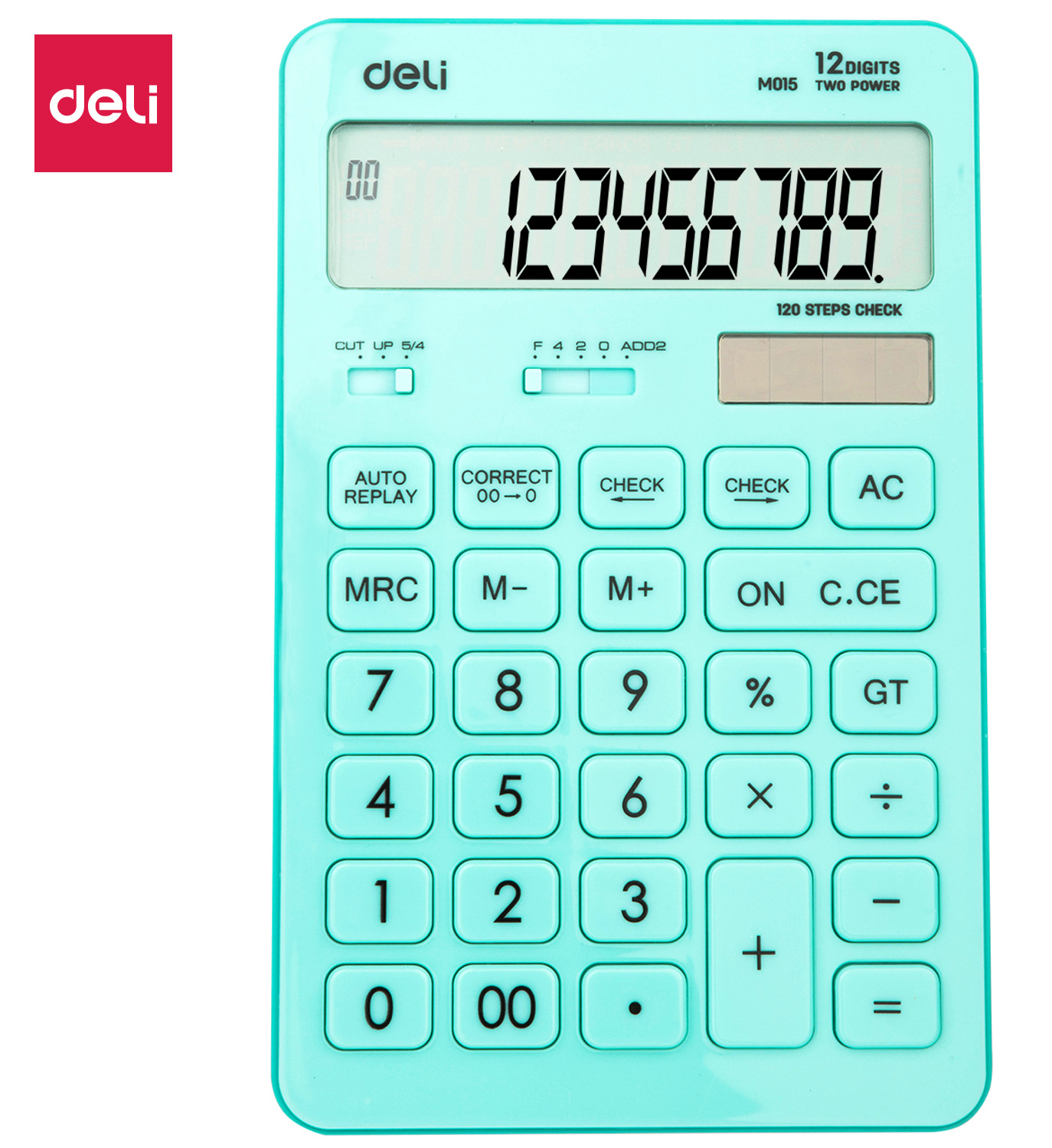 Калькулятор настольный Deli Touch EM01531 голубой 12-разр.