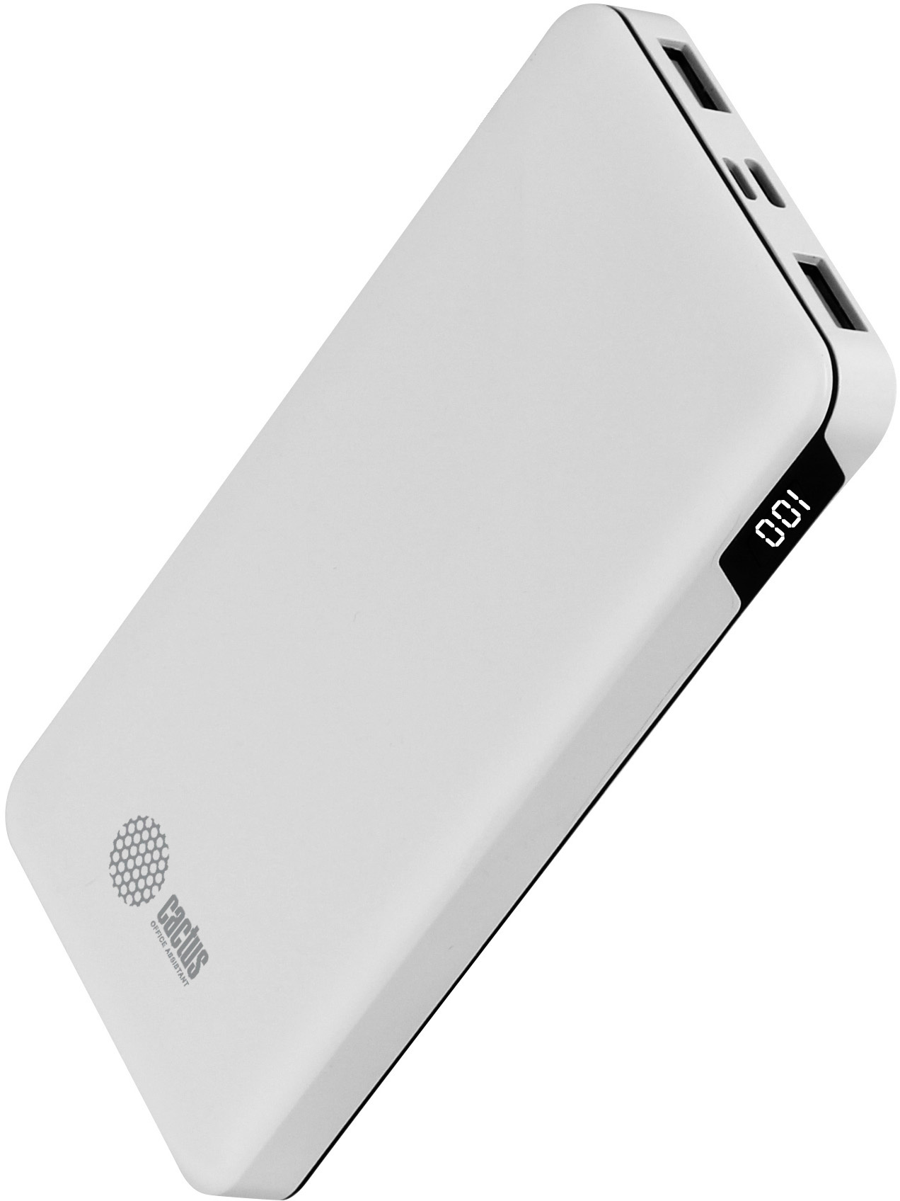 Мобильный аккумулятор Cactus CS-PBFSKT-10000 10000mAh 2.1A белый