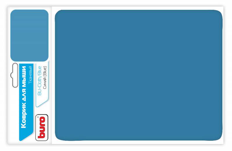 Коврик для мыши Buro BU-CLOTH Мини синий 230x180x3мм (BU-CLOTH/BLUE)