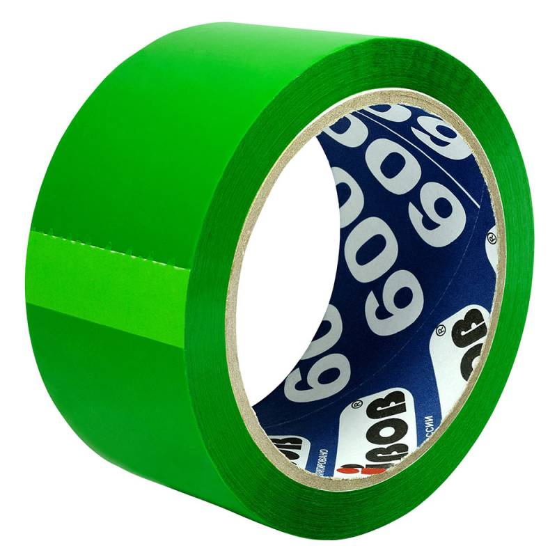 Клейкая лента упаковочная Unibob 600 41154 зеленая шир.48мм дл.66м 45мкм полипропилен
