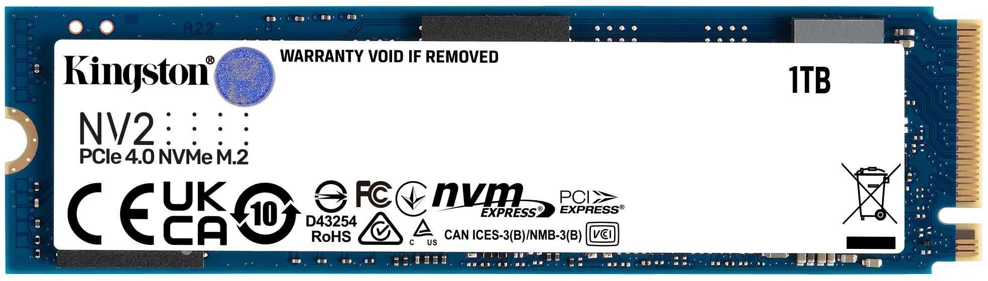 Накопитель SSD Kingston PCIe 4.0 x4 1TB SNV2S/1000G NV2 M.2 2280