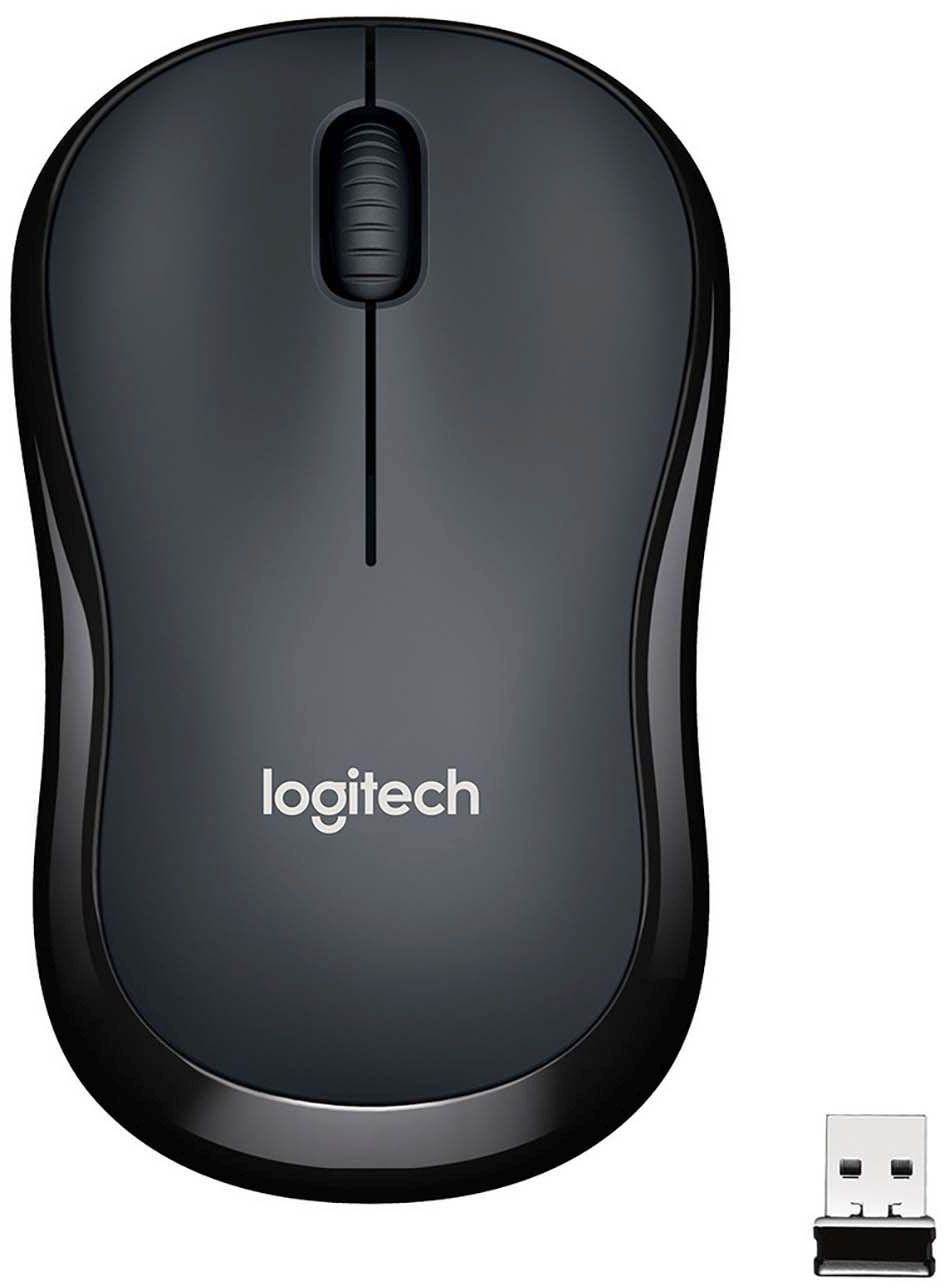 Мышь Logitech Silent M220 темно-серый/черный оптическая (1000dpi) silent беспроводная USB для ноутбука (2but)